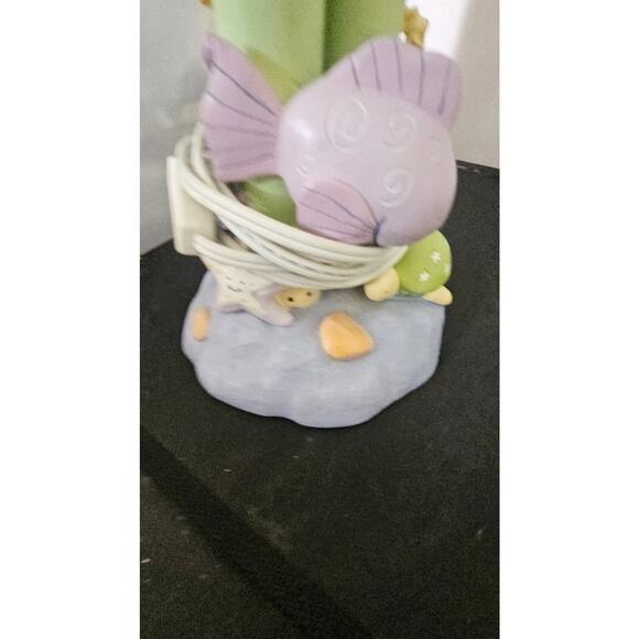Kids Nursery Lamp Ocean Sea Life Theme Blue Green Aqua with Shade - Picture 9 of 10